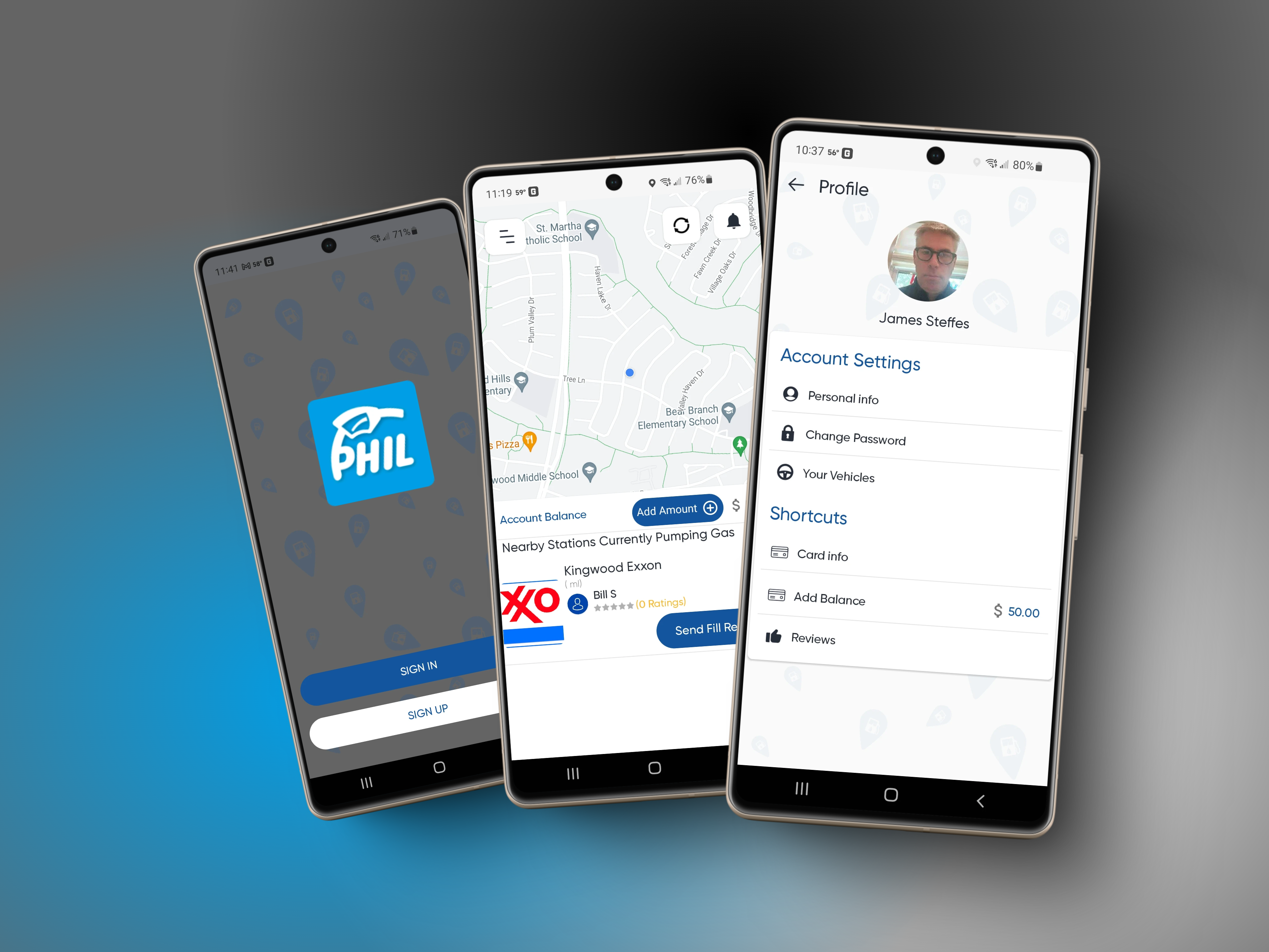 Phil & Go - App Screenshots